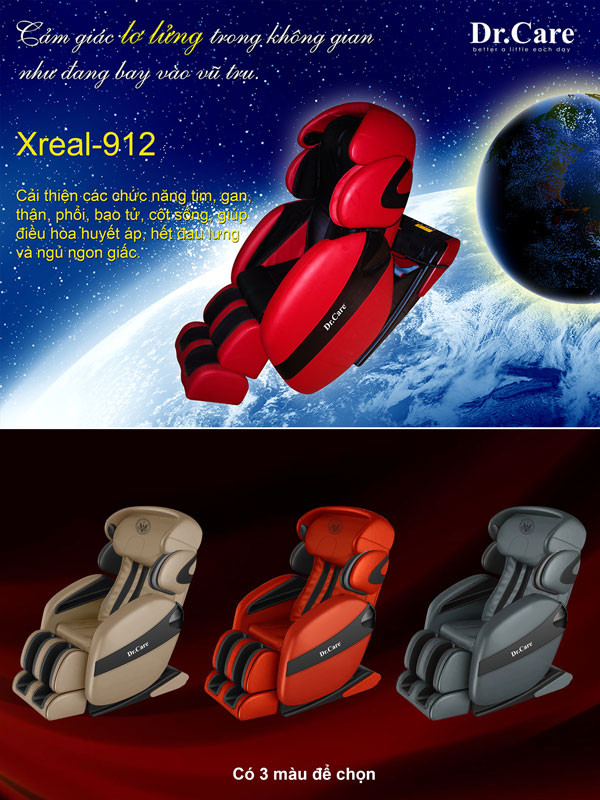 Ghế massage Xreal 912 - da thật 100% sản xuất tại Vương Quốc Anh đáp ứng được yêu cầu đó và tạo ra một đẳng cấp khác biệt !